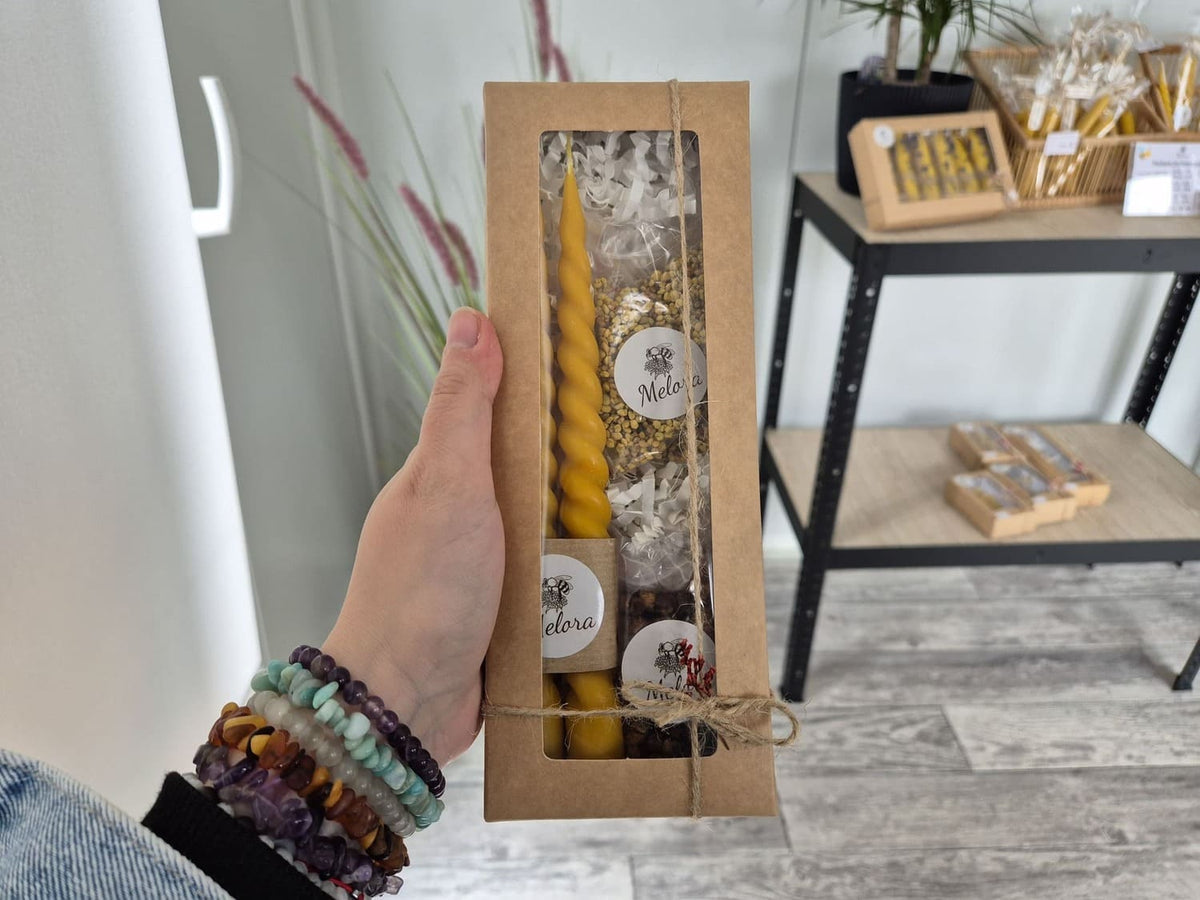 Bičių magija – bičių produktų ir žvakių rinkinys